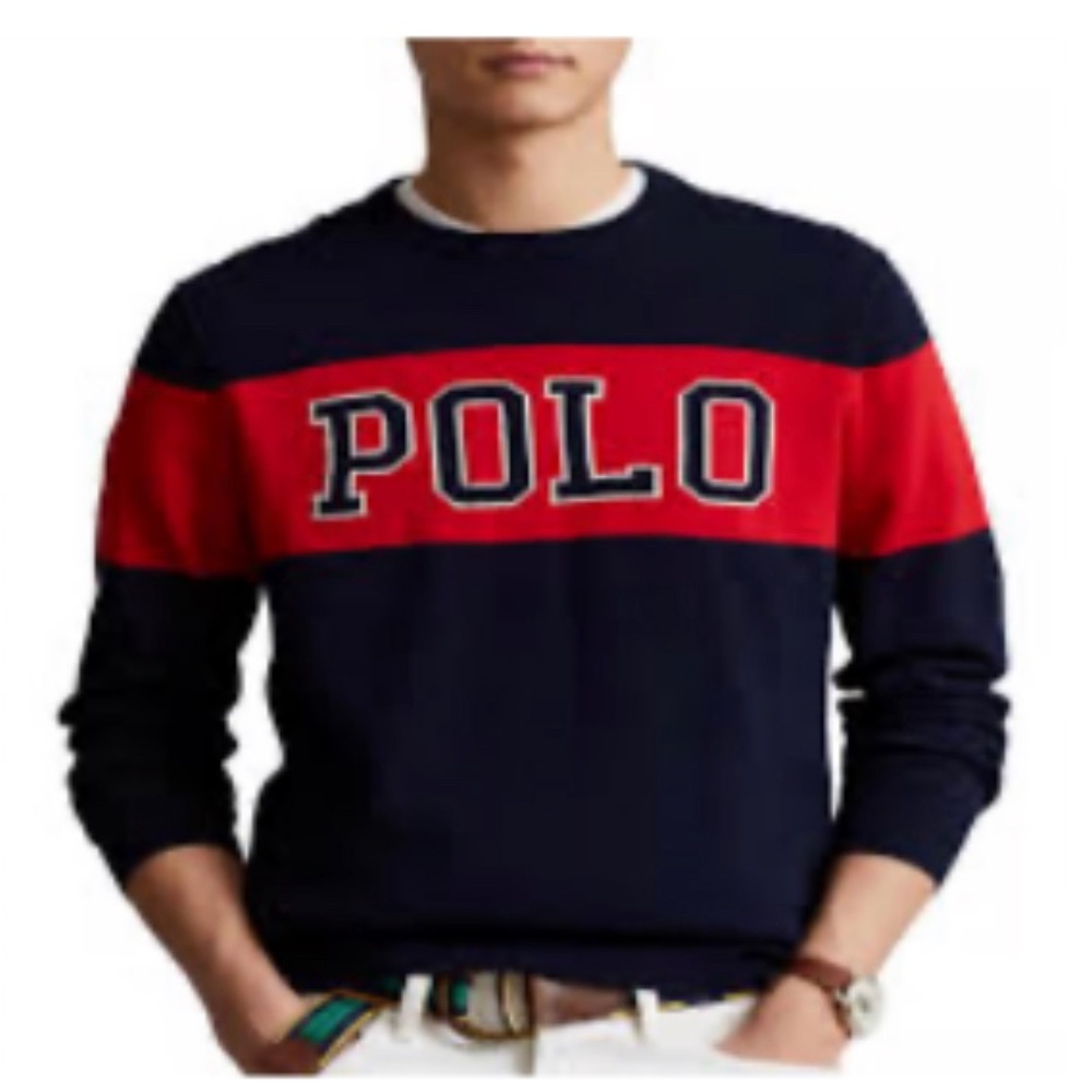 Polo by Ralph Lauren Navy and Red Sweater
